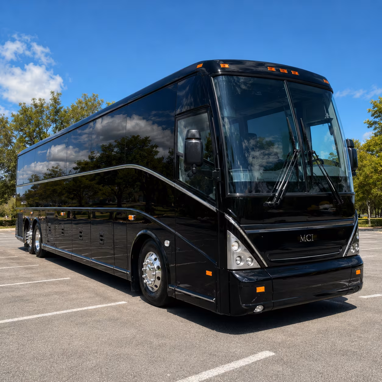 rochester charter bus services exterior