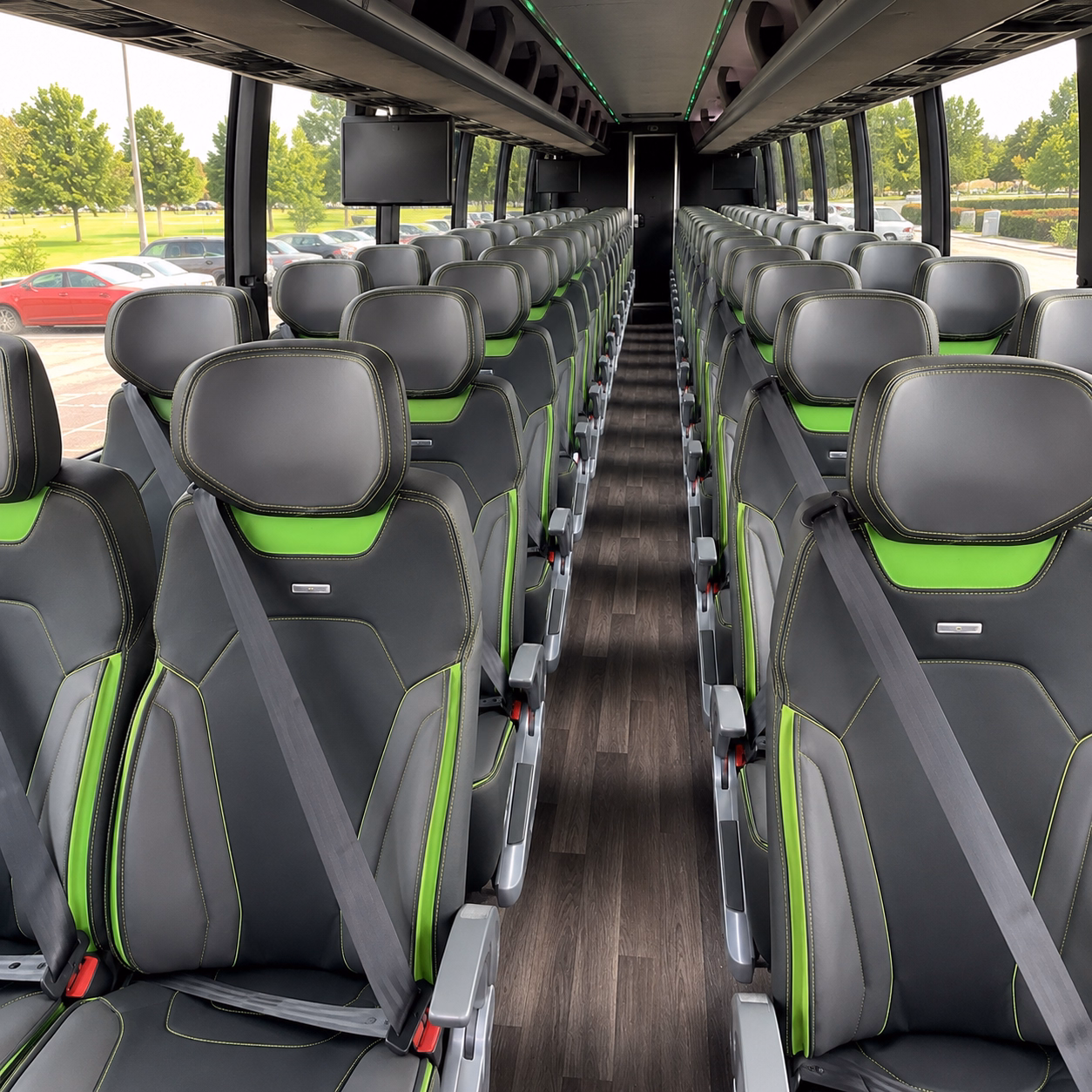 rochester charter bus services interior